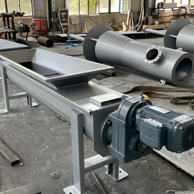 Horizontaler wellenloser Schneckenförderer für Schlamm aus Kohlenstoffstahl, beweglich