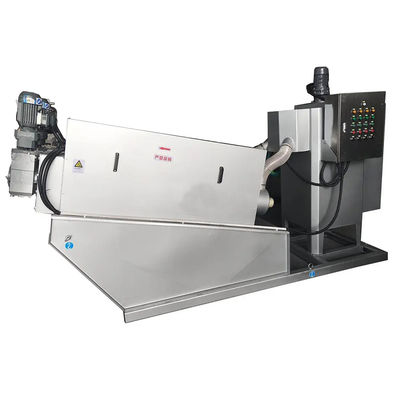 Edelstahl Schneckenpresse Schlammentwässerungsmaschine Integrierte Verdickung