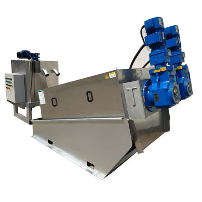 Volle automatisierte Edelstahl-Spiralen-Schlamm-Entwässerungsmaschine 18-30kg/h