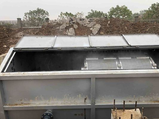 Edelstahl-Abwasser-Filtrations-System, weißer Trommelfilter